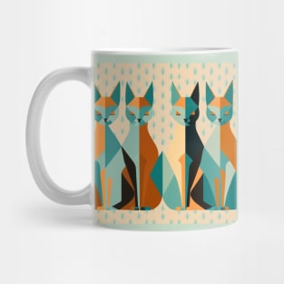 Paper Cat Pattern Mug